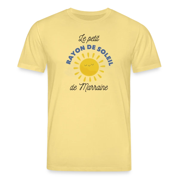 Maquette de T-shirt bio CREATOR Stanley/Stella Unisexe « Marraine : Mon Rayon de Soleil » à personnaliser