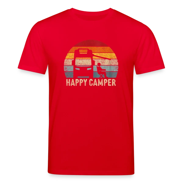 Maquette de T-shirt bio CREATOR Stanley/Stella Unisexe « Campeur Rétro en Van » à personnaliser