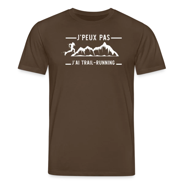 Maquette de T-shirt bio CREATOR Stanley/Stella Unisexe « J'peux pas, j'ai Trail Running ! » à personnaliser