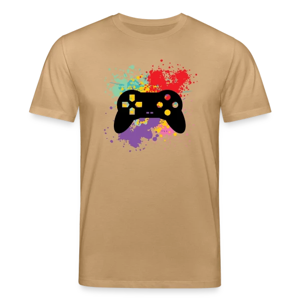 Maquette de T-shirt bio CREATOR Stanley/Stella Unisexe « Ma Console, Ma Vie : T-shirt Gamer Rétro Passion » à personnaliser