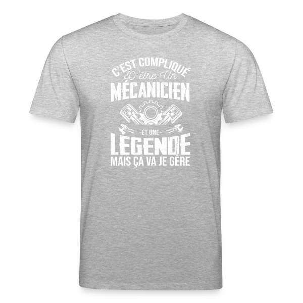Maquette de T-shirt bio CREATOR Stanley/Stella Unisexe « Mécanicien De Légende : C'est Compliqué, Mais Je Gère ! » à personnaliser