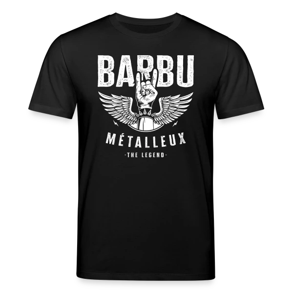 Maquette de T-shirt bio CREATOR Stanley/Stella Unisexe « Barbu Métalleux : La Légende » à personnaliser