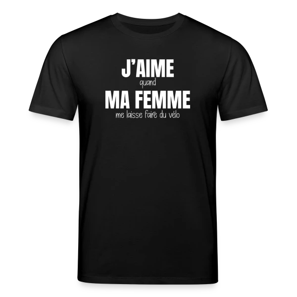 Maquette de T-shirt bio CREATOR Stanley/Stella Unisexe « Vélo, Femme et Liberté » à personnaliser