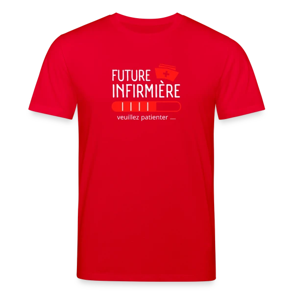Maquette de T-shirt bio CREATOR Stanley/Stella Unisexe « Future Infirmière : Patientez ! T-shirt Humour et Motivation » à personnaliser