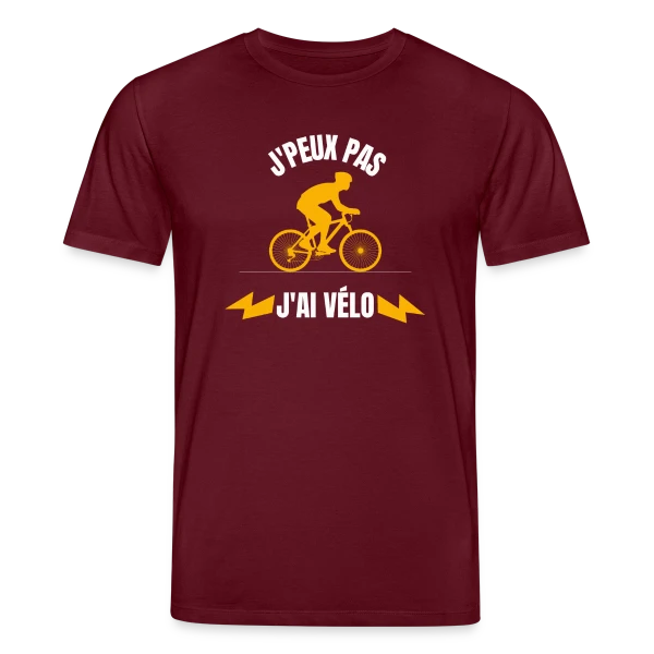 Maquette de T-shirt bio CREATOR Stanley/Stella Unisexe « Je Peux Pas J'ai Vélo » à personnaliser