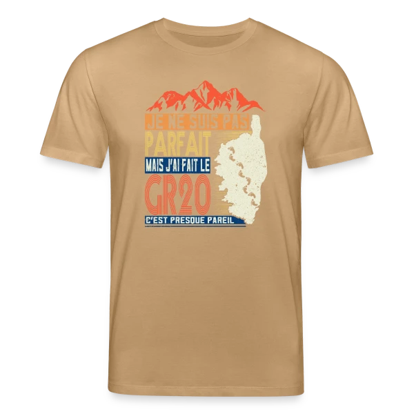 Maquette de T-shirt bio CREATOR Stanley/Stella Unisexe « GR20 Fierté Randonneur » à personnaliser