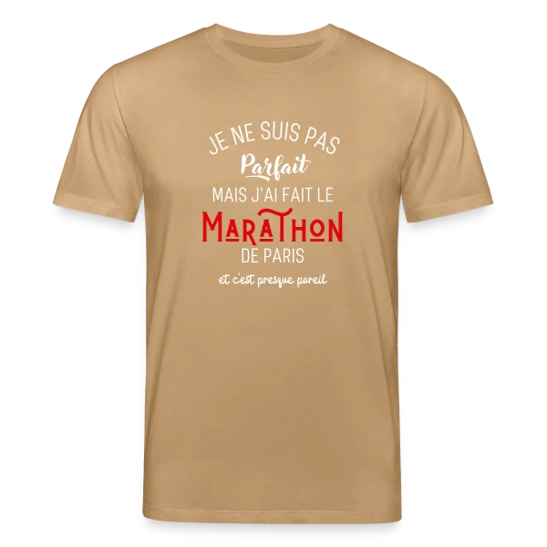 Maquette de T-shirt bio CREATOR Stanley/Stella Unisexe « Marathon Paris Humour » à personnaliser