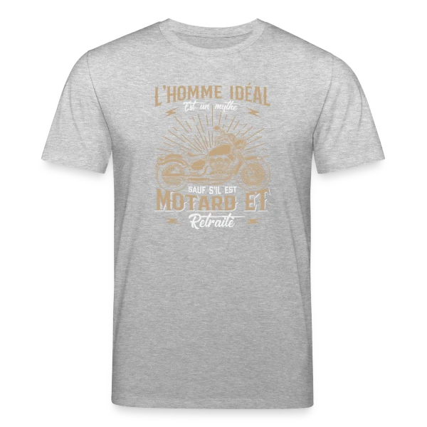 Maquette de T-shirt bio CREATOR Stanley/Stella Unisexe « Motard L'Homme Idéal - Humour Moto Biker » à personnaliser