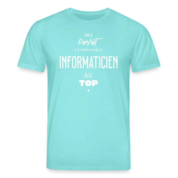 Maquette de T-shirt bio CREATOR Stanley/Stella Unisexe « L'Informaticien au Top » à personnaliser