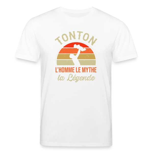 Maquette de T-shirt bio CREATOR Stanley/Stella Unisexe « Tonton : L'Homme, Le Mythe, La Légende » à personnaliser