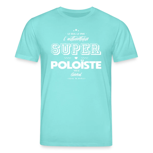 Maquette de T-shirt bio CREATOR Stanley/Stella Unisexe « Super Poloïste Authentique : Le T-shirt Humour Water-Polo » à personnaliser