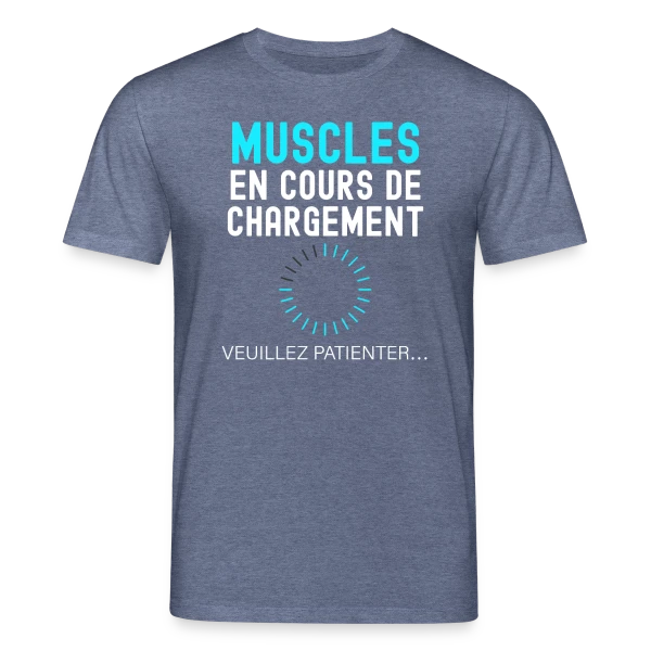 Maquette de T-shirt bio CREATOR Stanley/Stella Unisexe « Muscles en Cours de Chargement » à personnaliser