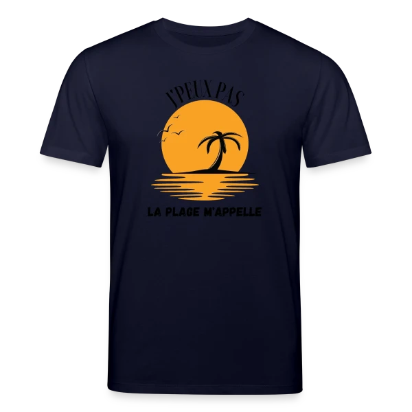 Maquette de T-shirt bio CREATOR Stanley/Stella Unisexe « La Plage M'Appelle Humour » à personnaliser