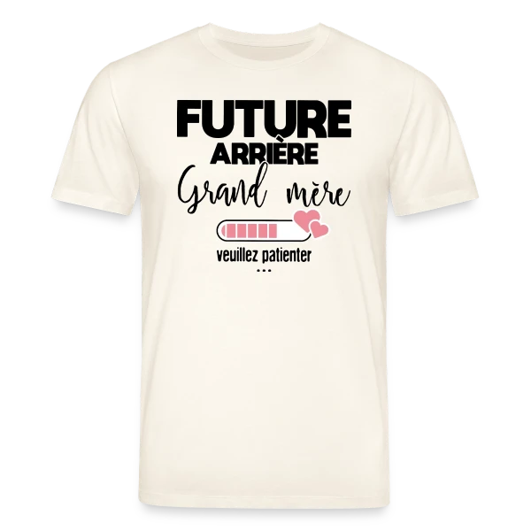 Maquette de T-shirt bio CREATOR Stanley/Stella Unisexe « Future Arrière-Grand-Mère : La Belle Annonce » à personnaliser