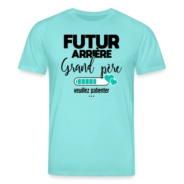 Maquette de T-shirt bio CREATOR Stanley/Stella Unisexe « Futur Arrière-Grand-Père : Patience, Bébé Arrive ! » à personnaliser
