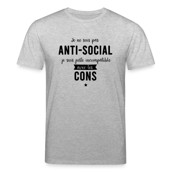 Maquette de Pas Antisocial, Juste Incompatible avec les Cons à personnaliser