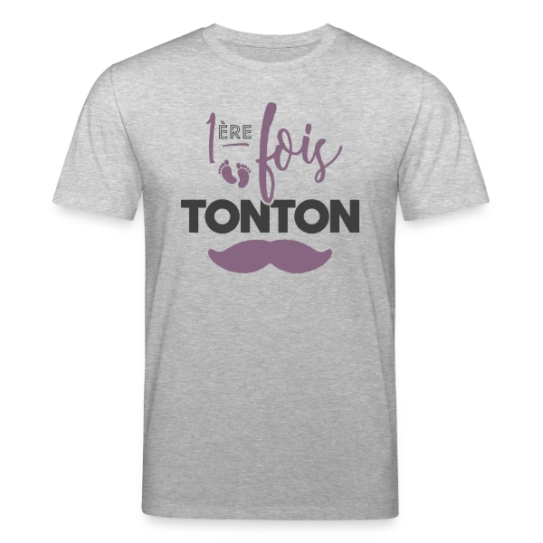 Maquette de T-shirt bio CREATOR Stanley/Stella Unisexe « Tonton Première Fois : La Fierté Assumée » à personnaliser