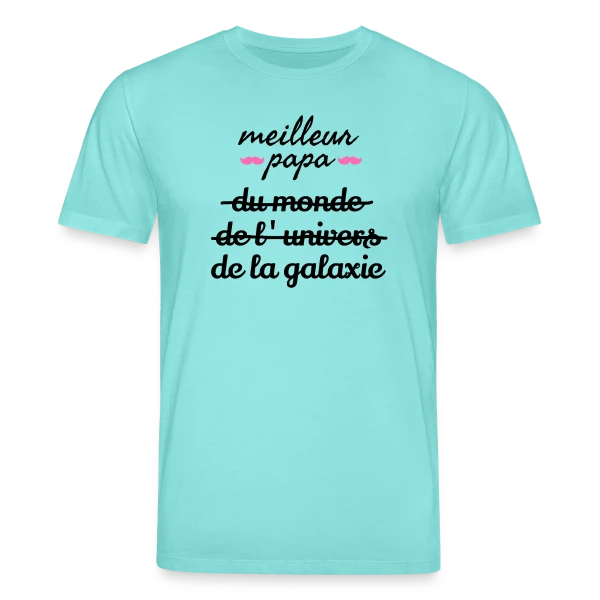 Maquette de T-shirt bio CREATOR Stanley/Stella Unisexe « 'Meilleur Papa du Monde' - La Déclaration Ultime » à personnaliser