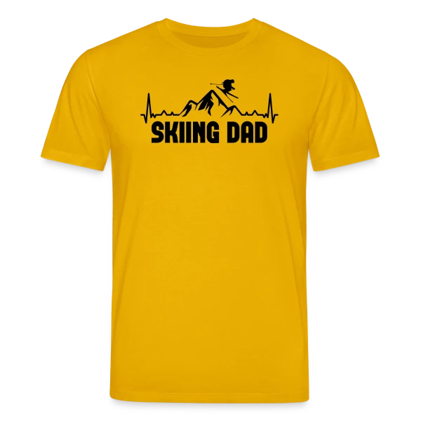 Maquette de T-shirt bio CREATOR Stanley/Stella Unisexe « Skifahren DAD: Papa Skieur Rétro » à personnaliser