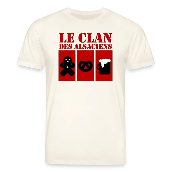 Maquette de T-shirt bio CREATOR Stanley/Stella Unisexe « Le Clan des Alsaciens: Référence Culte Elsass » à personnaliser