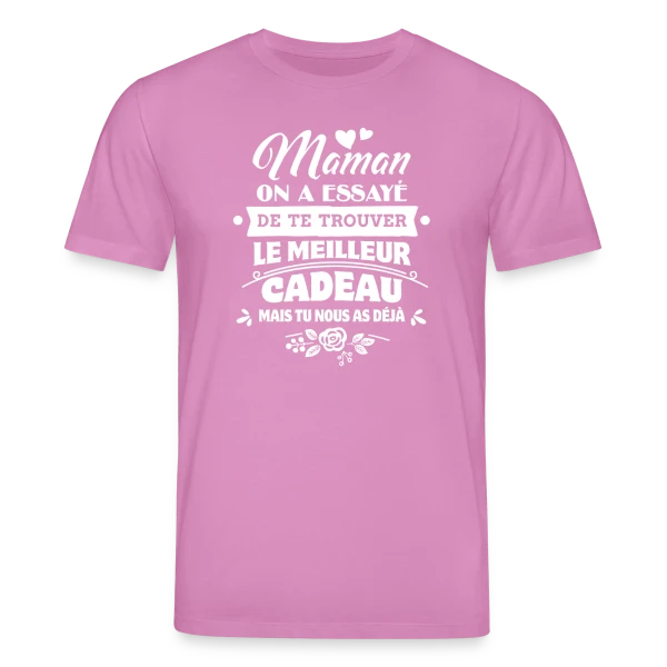 Maquette de T-shirt bio CREATOR Stanley/Stella Unisexe « Maman, le Plus Beau Cadeau c'est Toi - Fête des Mères » à personnaliser