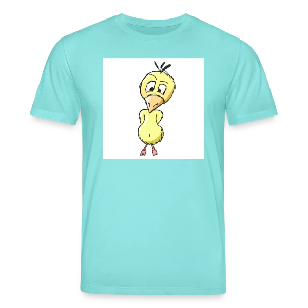 Maquette de T-shirt bio CREATOR Stanley/Stella Unisexe « Caneton Timide et Drôle » à personnaliser