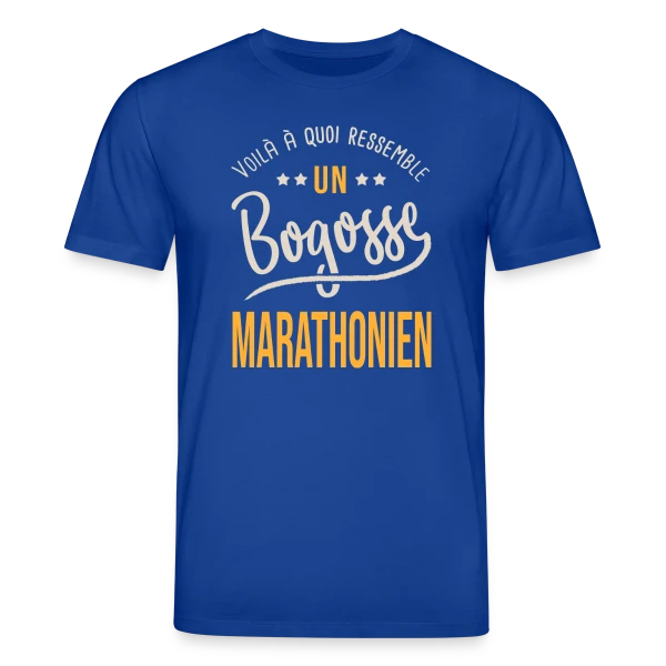 Maquette de T-shirt bio CREATOR Stanley/Stella Unisexe « Running Bogosse Marathonien - Idée Cadeau Marathon » à personnaliser
