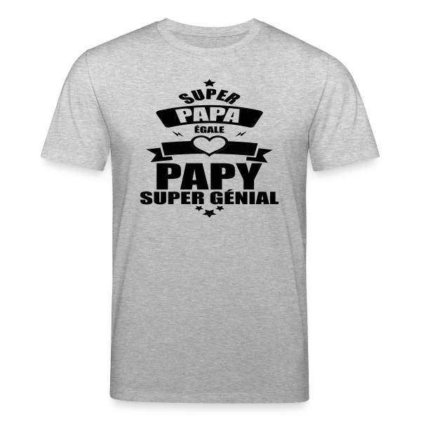 Maquette de T-shirt bio CREATOR Stanley/Stella Unisexe « Super Papy, Super Papa : Le Meilleur des Grands-Pères » à personnaliser