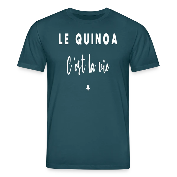 Maquette de T-shirt bio CREATOR Stanley/Stella Unisexe « Le Quinoa, C'est la Vie : Le Grain Humour » à personnaliser