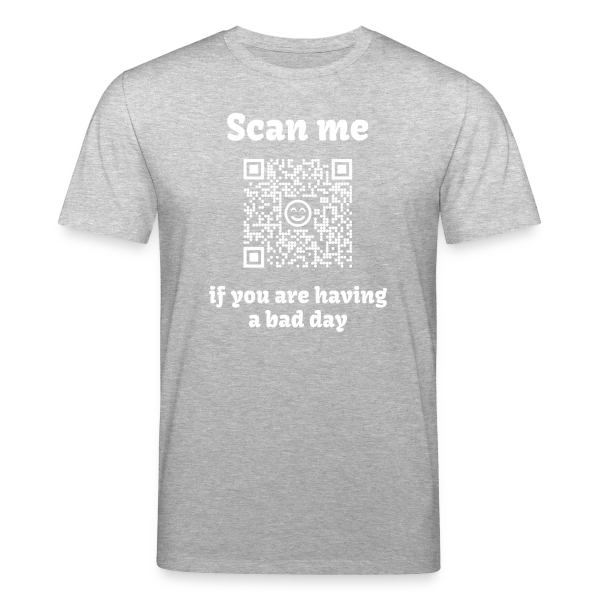 Maquette de T-shirt bio CREATOR Stanley/Stella Unisexe « QR Code Message Doux : Raison de Sourire » à personnaliser