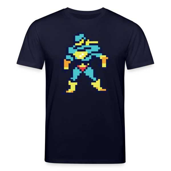 Maquette de T-shirt bio CREATOR Stanley/Stella Unisexe « Super-Héros Rétro Sammy » à personnaliser
