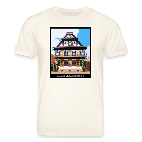 Maquette de T-shirt bio CREATOR Stanley/Stella Unisexe « Maison Alsacienne Typique » à personnaliser