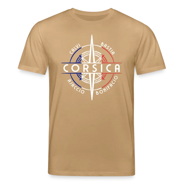 Maquette de T-shirt bio CREATOR Stanley/Stella Unisexe « Emblème Corse Stylisé » à personnaliser