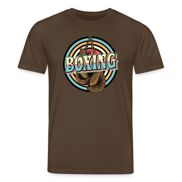 Maquette de T-shirt bio CREATOR Stanley/Stella Unisexe « Boxe - Design Cool avec Gants de Boxe » à personnaliser