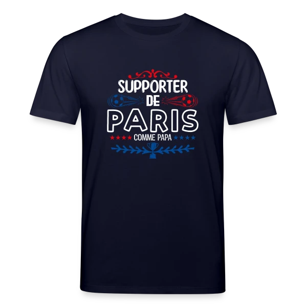 Maquette de T-shirt bio CREATOR Stanley/Stella Unisexe « Supporter Football Parisien » à personnaliser
