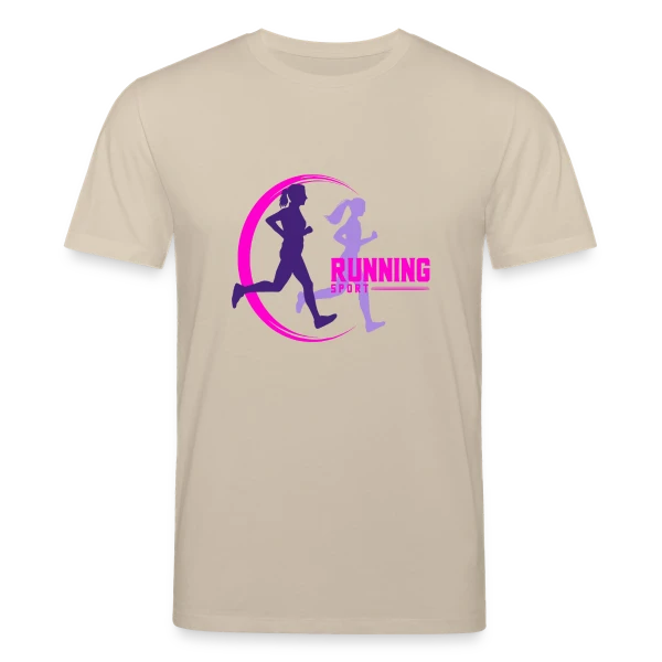 Maquette de T-shirt bio CREATOR Stanley/Stella Unisexe « Running : Deux Filles en Pleine Course » à personnaliser