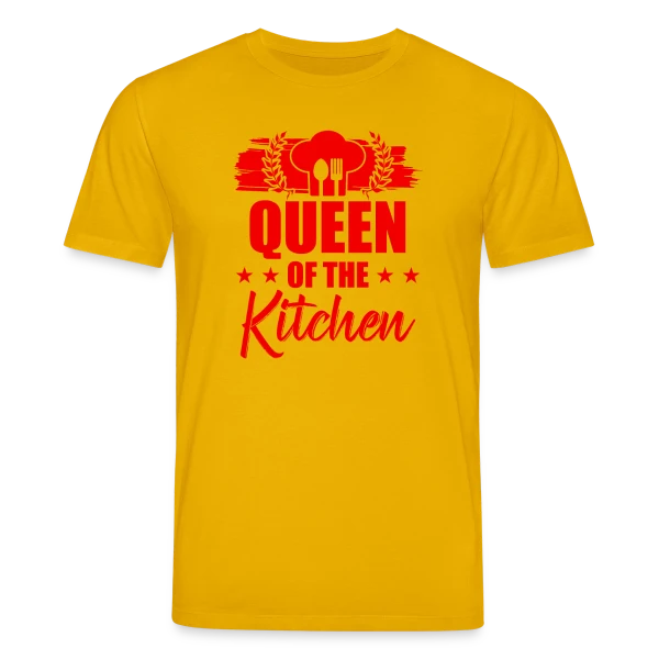 Maquette de T-shirt bio CREATOR Stanley/Stella Unisexe « Reine de la Cuisine : Le Trône Culinaire ! » à personnaliser
