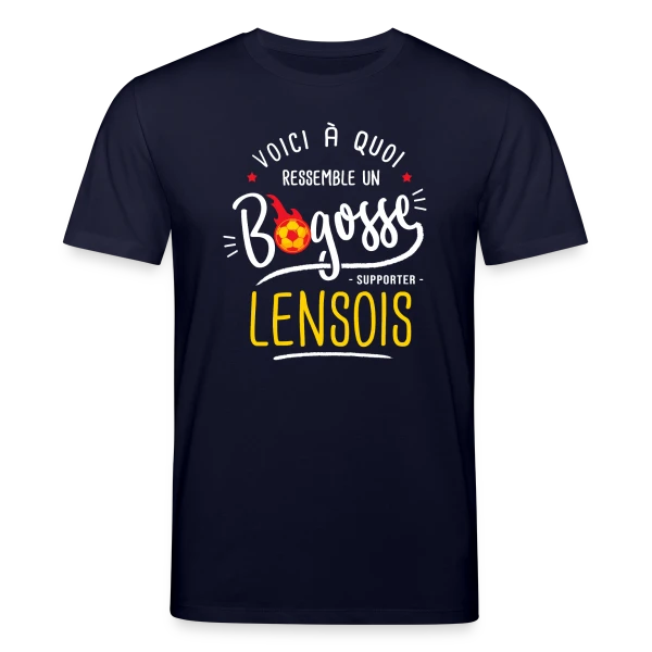 Maquette de T-shirt bio CREATOR Stanley/Stella Unisexe « Supporter Lensois Bogosse : Fier de Lens » à personnaliser