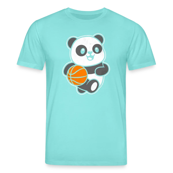 Maquette de T-shirt bio CREATOR Stanley/Stella Unisexe « Panda Basketteur » à personnaliser