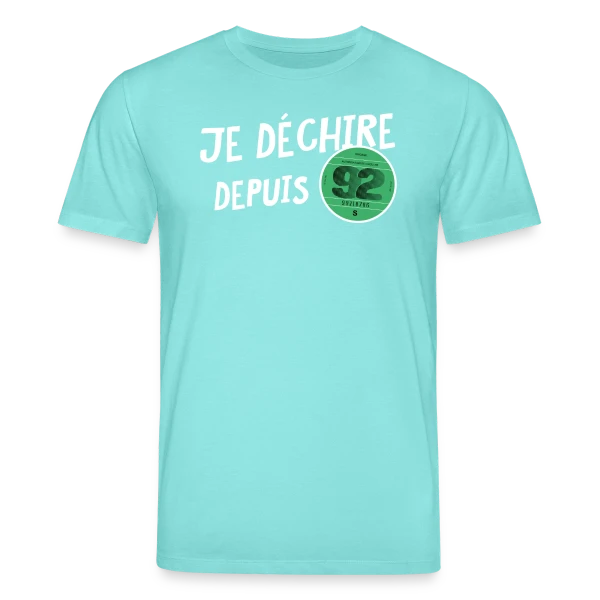 Maquette de T-shirt bio CREATOR Stanley/Stella Unisexe « Anniversaire 1992 'Je Dékire' - Vignette Automobile Rétro » à personnaliser