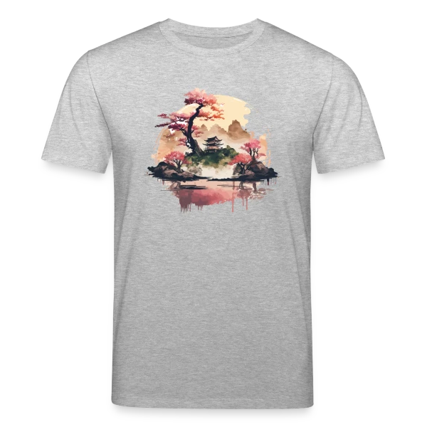 Maquette de T-shirt bio CREATOR Stanley/Stella Unisexe « Paysage Japonais Onirique » à personnaliser