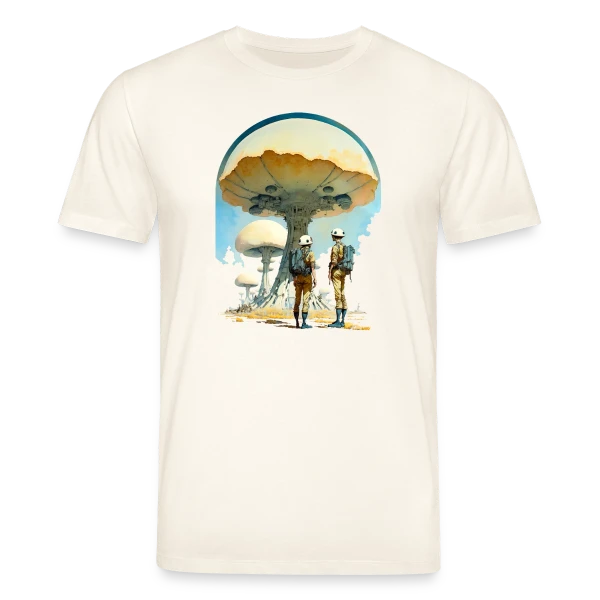 Maquette de T-shirt bio CREATOR Stanley/Stella Unisexe « Astro-Champignons 70s Sci-Fi Spatial » à personnaliser
