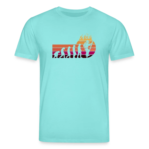 Maquette de T-shirt bio CREATOR Stanley/Stella Unisexe « Évolution Pompier Rétro – Métier de Héros » à personnaliser