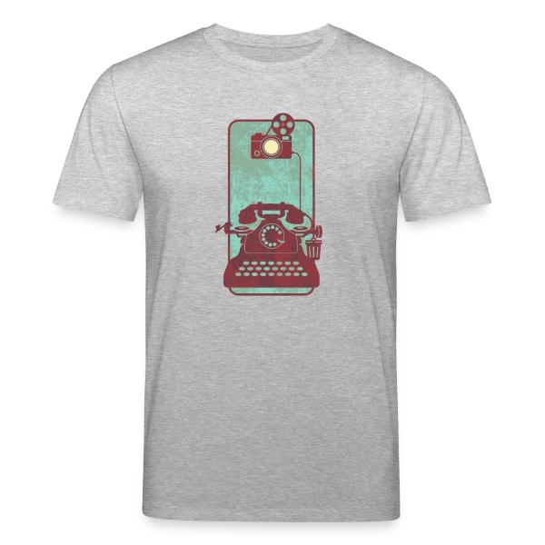 Maquette de T-shirt bio CREATOR Stanley/Stella Unisexe « L'Évolution du Smartphone » à personnaliser