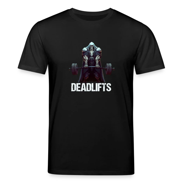 Maquette de T-shirt bio CREATOR Stanley/Stella Unisexe « Squelette Ironique : Deadlifts et Fitness Rigolo » à personnaliser