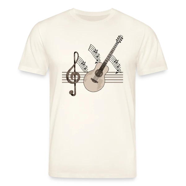 Maquette de T-shirt bio CREATOR Stanley/Stella Unisexe « Guitare Passion Musique » à personnaliser