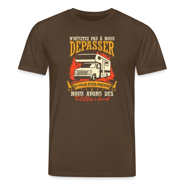 Drôle de Campeur en Camping-Car: Mes Vacances Parfaites! sur T-shirt bio CREATOR Stanley/Stella Unisexe