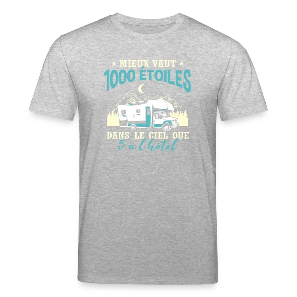Maquette de T-shirt bio CREATOR Stanley/Stella Unisexe « Camping-Car Fun: L'Humour du Campeur Passionné » à personnaliser