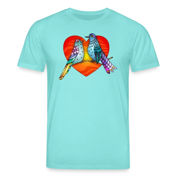 Maquette de T-shirt bio CREATOR Stanley/Stella Unisexe « Envol Poétique des Oiseaux » à personnaliser