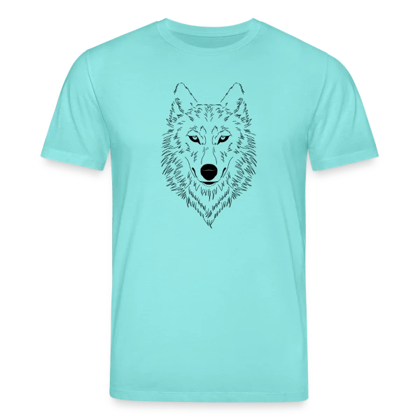 Maquette de T-shirt bio CREATOR Stanley/Stella Unisexe « Loup Stylisé Majestueux » à personnaliser
